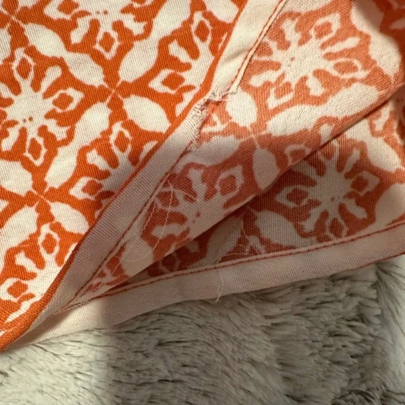 Japna Orange and White Patterned Stretch Wide-Leg Pants - Picture 2 of 7